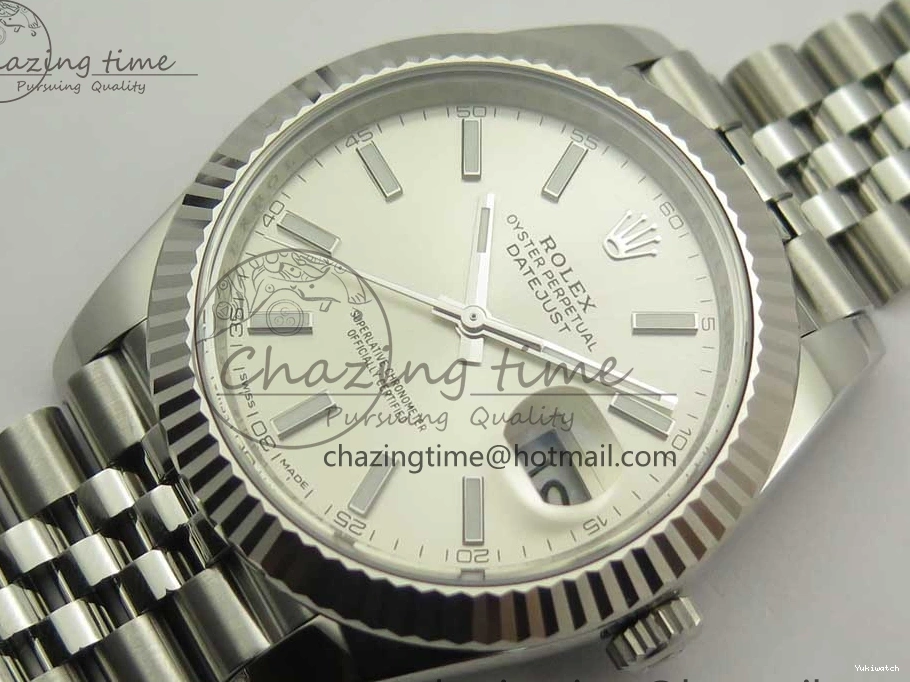 Edition ARF Dial 41 DateJust Silver Best Steel 904L Bracelet 1:1 126334 A2824 on Jubilee 0326